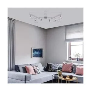 Globe Electric Iluminación con luces de riel Plateado_2