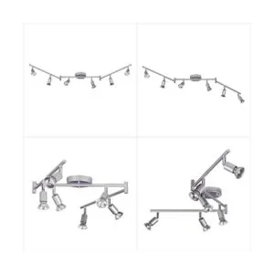 Globe Electric Iluminación con luces de riel Plateado_6