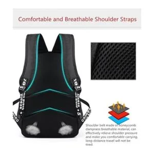 FLYMEI Mochila luminosa de anime para niños mochila para_5