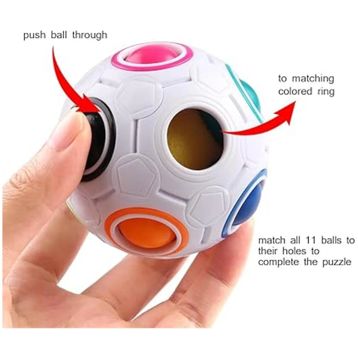 Coogam Juego de 2 bolas de rompecabezas de arcoíris con_2