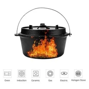 DARTMOOR Horno holandés de hierro fundido presazonado de 9_4