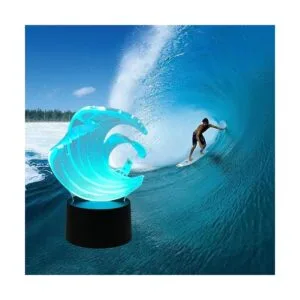LECO TECH Lámpara de noche para surf con ilusión 3D_3