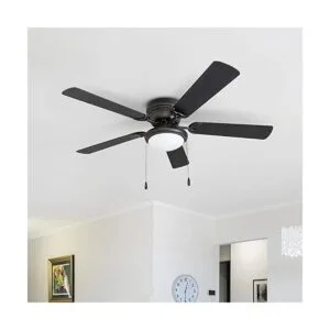 Portage Bay 50251 Hugger Ventilador de techo negro mate_2