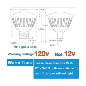 MR16 LED regulable GU5.3 LED 5000K luz de día 5 W_3