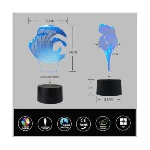 LECO TECH Lámpara de noche para surf con ilusión 3D_6