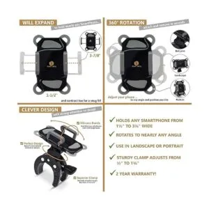 Soporte de celular para cochecito abrazadera universal_2