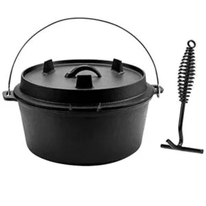 DARTMOOR Horno holandés de hierro fundido presazonado de 9_1