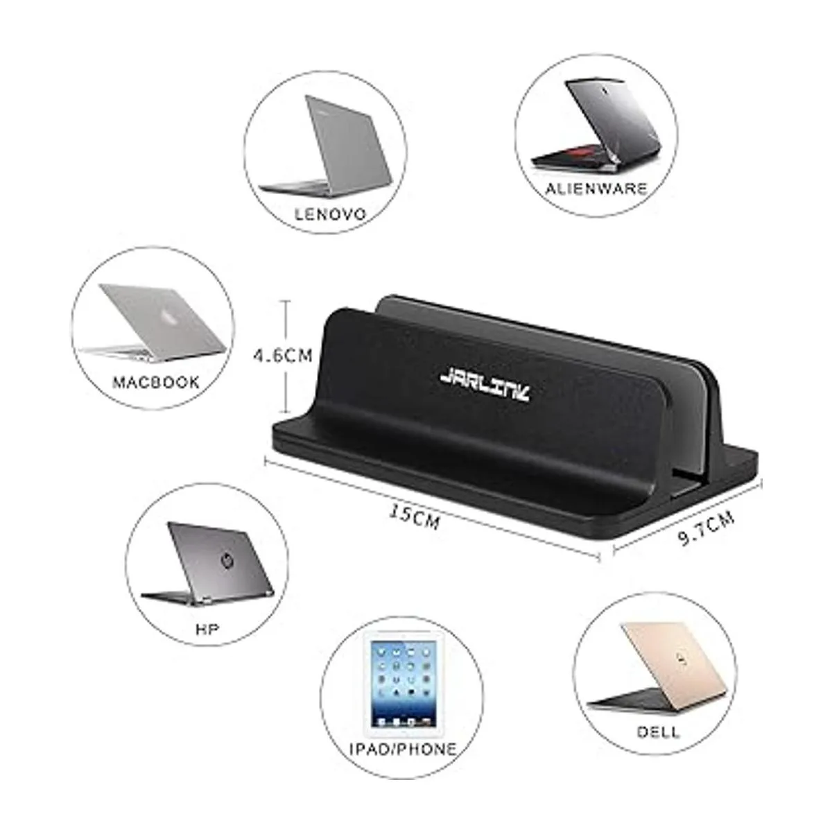 JARLINK Soporte vertical para laptop soporte ajustable_3