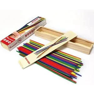 Juego clásico de palillos delgados de madera 41 piezas_1