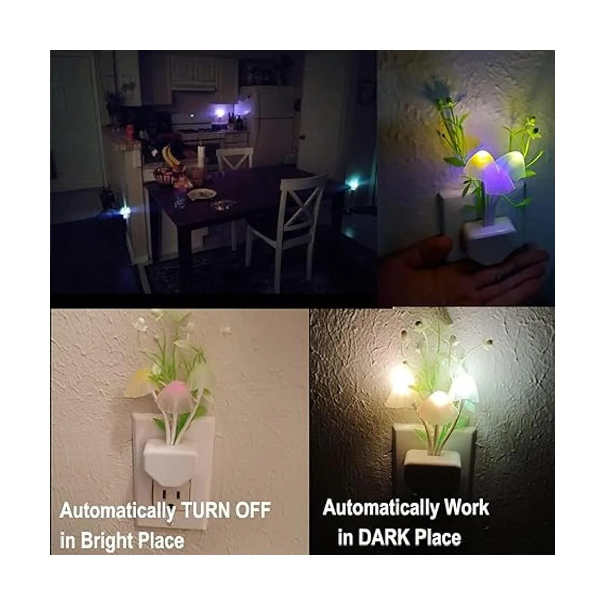 Paquete de 2 luces LED con sensor de luz nocturna_4