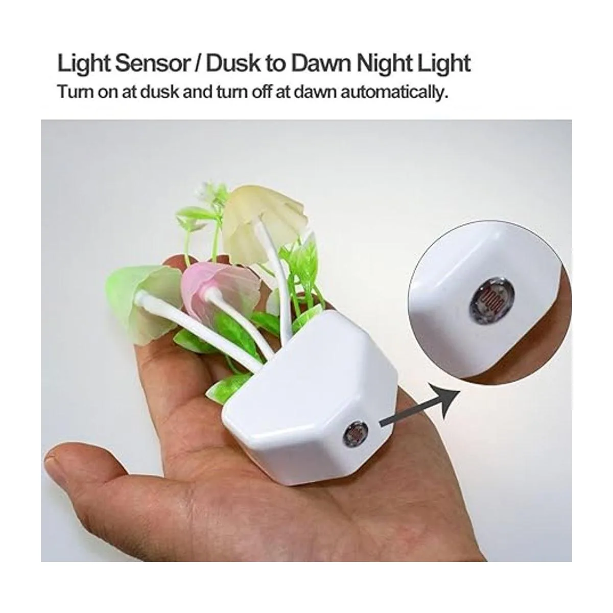 Paquete de 2 luces LED con sensor de luz nocturna_3
