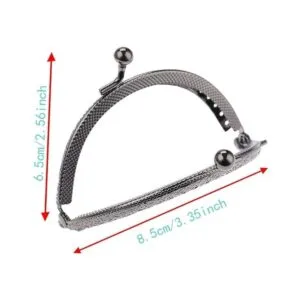 Metálico de flores cartera Bolsa Craft Marco beso cierre_2