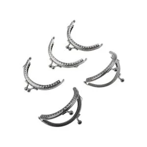 Metálico de flores cartera Bolsa Craft Marco beso cierre_6