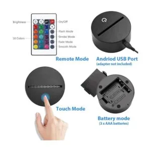 LECO TECH Lámpara de noche para surf con ilusión 3D_5