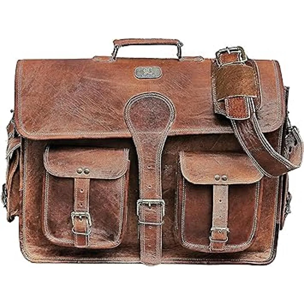 DHK Bolso bandolera de cuero para computadora de 18.0 in_5