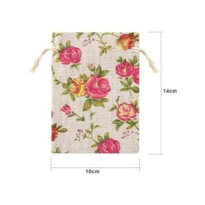 Pangda Paquete de 30 bolsas pequeñas con cordón de rosa de_3