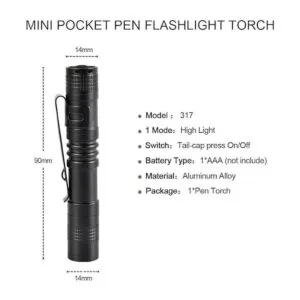 5 linternas LED con clip linterna de bolsillo para_4