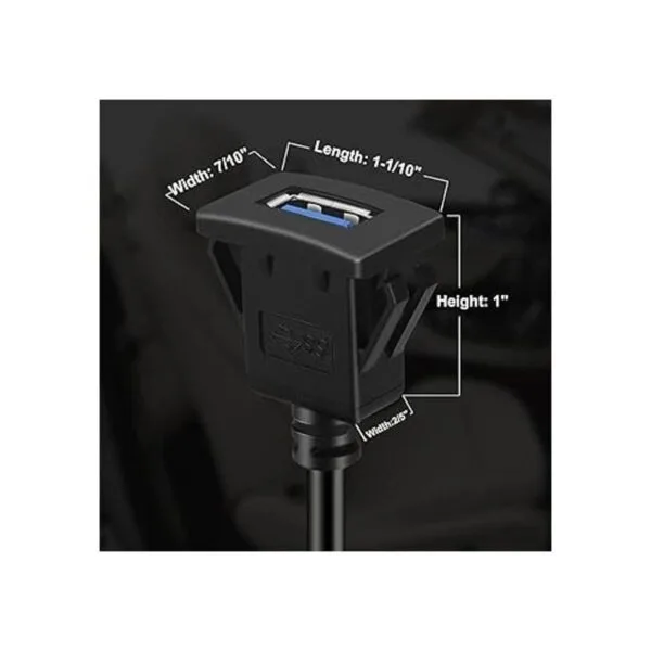 BATIGE Cable de extensión cuadrado de un solo puerto USB_4