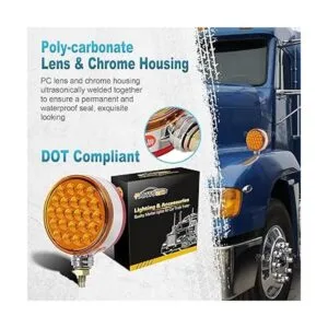 Partsam 2 luces reflectantes redondas de doble cara de 4_3