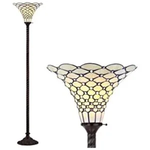 Jonathan Y TiffanyStyle Torchiere Lámpara de pie LED de_1