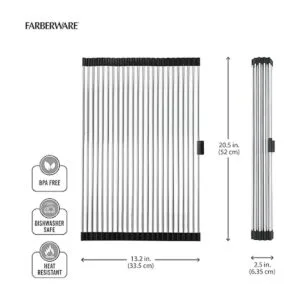 Farberware Alfombrilla enrollable para secar platos sobre_5