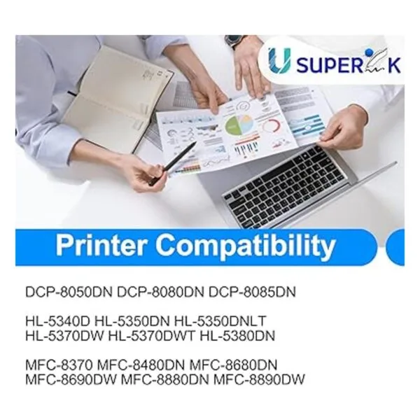 SuperInk Paquete de 4 cartuchos de tóner compatibles para_3