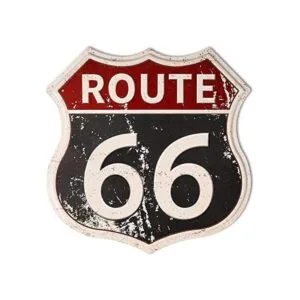 HANTAJANSS Route Señal retro para decoración de pared 66_1