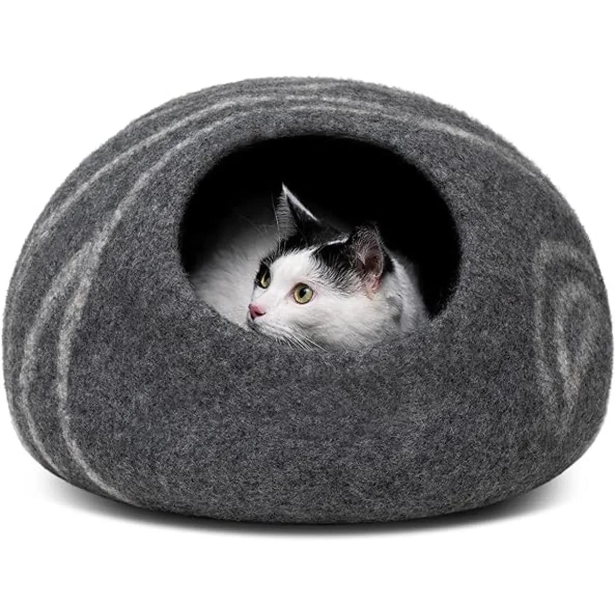 MEOWFIA Premium Felt Cat Bed Cave Handmade 100 Merino_1
