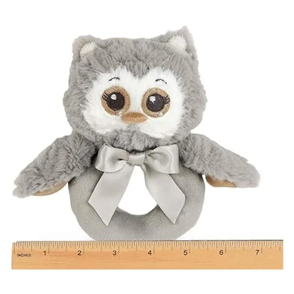 Bearington Baby Lil Owlie Sonajero de peluche 5.5 in_3