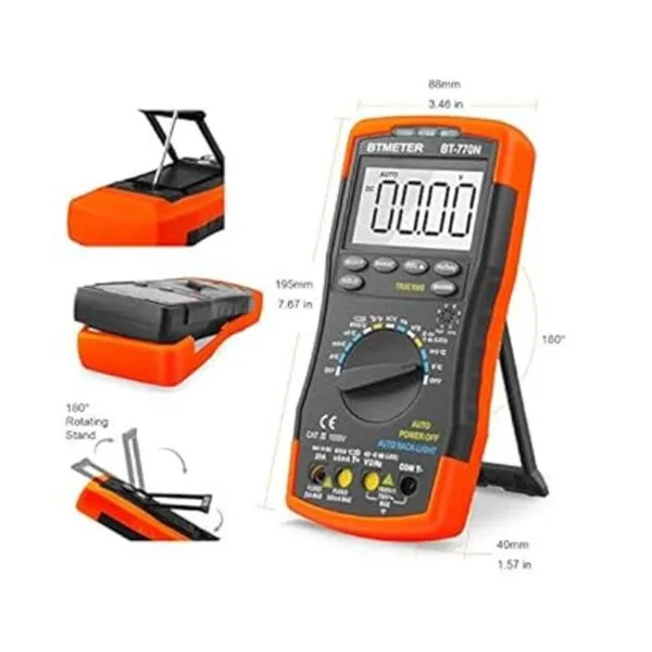 BTMETER BT770N TRMS Auto Manual de rango multímetros 6000_5