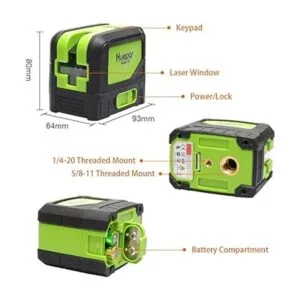 Nivel láser de línea cruzada con 2 puntos de plomada_4