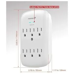 Fosmon Protector contra sobretensiones de 6 tomas 1200_6