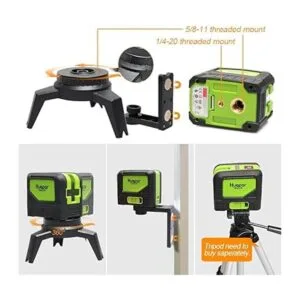 Nivel láser de línea cruzada con 2 puntos de plomada_5