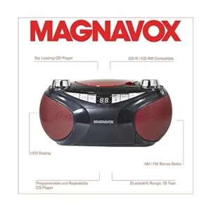 Magnavox MD6949 Caja de CD portátil de carga superior con_2
