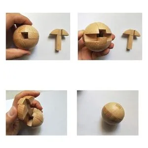 Shuyue Rompecabezas de madera hecho a mano con bola_6