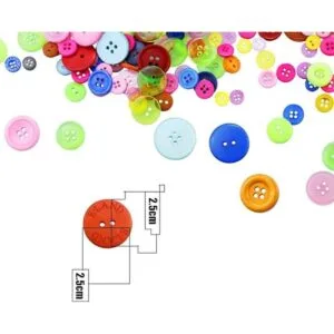800 botones de resina de varios tamaños botones redondos_3