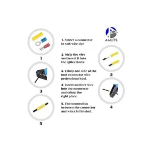 Amlits Conectores eléctricos de alambre mango anillo_2