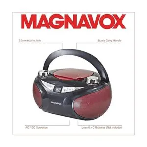 Magnavox MD6949 Caja de CD portátil de carga superior con_3