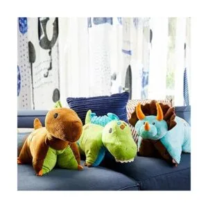 Pillow Pets Juguete de peluche de dinosaurio azul_4