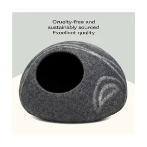 MEOWFIA Premium Felt Cat Bed Cave Handmade 100 Merino_6