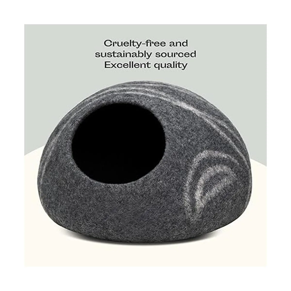 MEOWFIA Premium Felt Cat Bed Cave Handmade 100 Merino_6