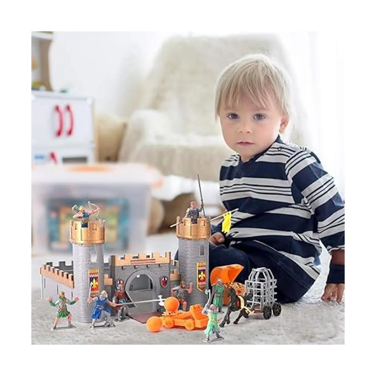 Figura de acción de caballeros del castillo medieval_6