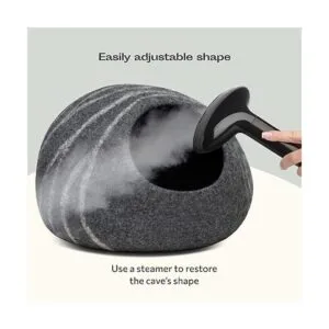 MEOWFIA Premium Felt Cat Bed Cave Handmade 100 Merino_5