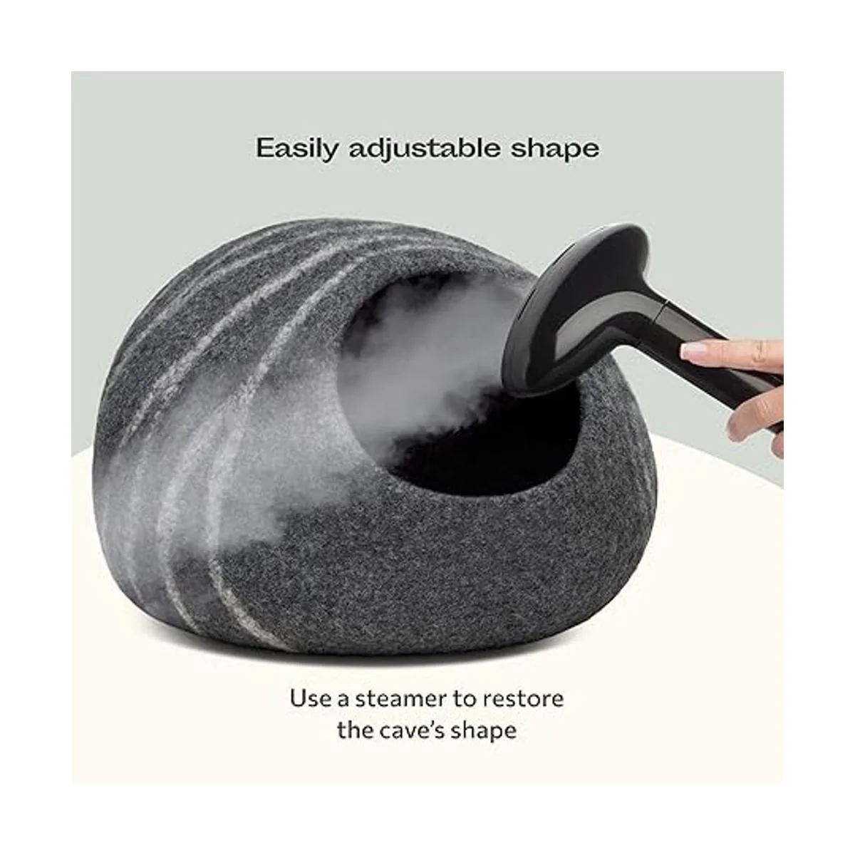 MEOWFIA Premium Felt Cat Bed Cave Handmade 100 Merino_5