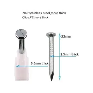 HS Clips de alambre 200 unidades Círculo Clavo Clips de_2