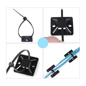 HS Soportes de brida de cables autoadhesivos con agujero_5