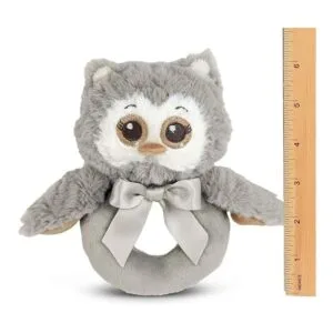 Bearington Baby Lil Owlie Sonajero de peluche 5.5 in_4