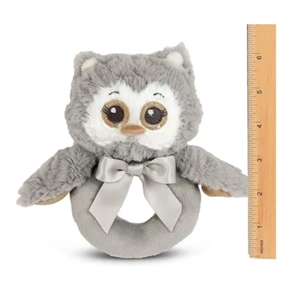 Bearington Baby Lil Owlie Sonajero de peluche 5.5 in_4