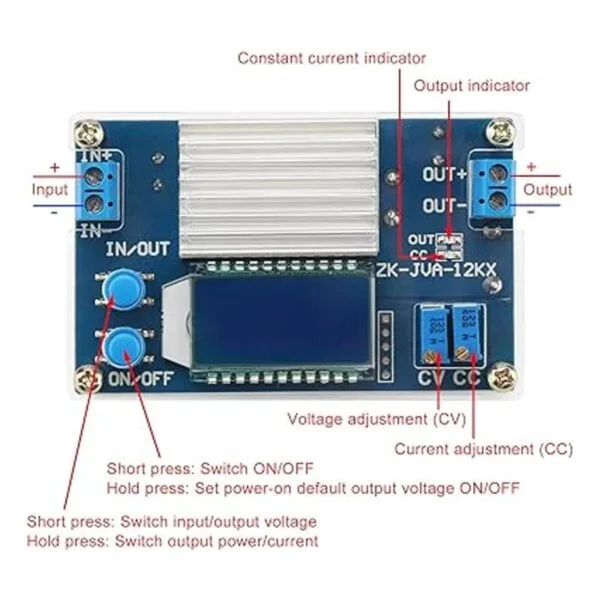 DROK Convertidor de corriente CC 5.3 V32 V a 1.2 V32 V 12_3