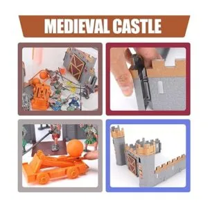 Figura de acción de caballeros del castillo medieval_4